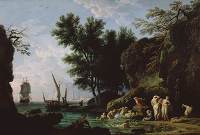 Ninfas bañándose en la mañana de Claude Joseph Vernet